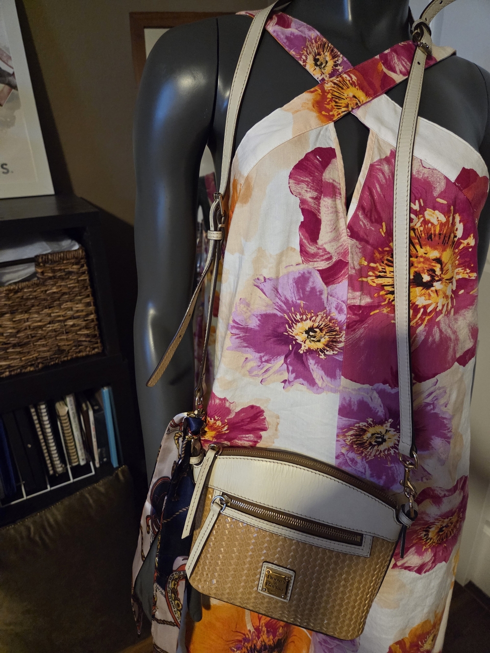 Dooney & Bourke Tan & Cream Crossbody Bag